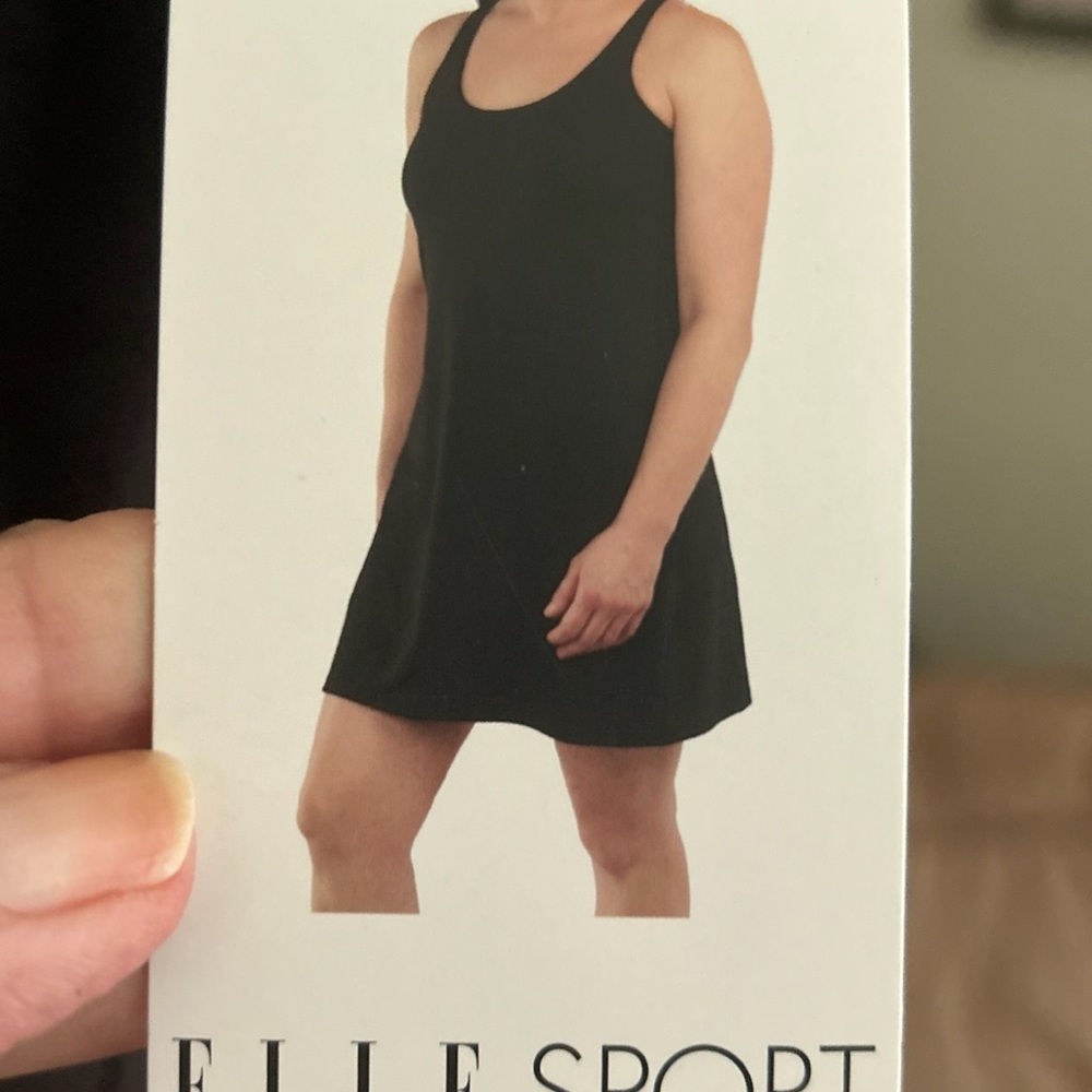 ELLE SPORT Women's Elegant Black Mini Dress